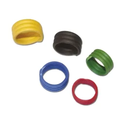 100 Bagues spirale plastique 18 mm bleu identification