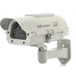 2 Caméras factices solaire LED clignotante ABS 210g 28x17,5x10 cm