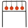 4 Cibles tournantes métalliques oranges Ø3,8cm 25x27cm