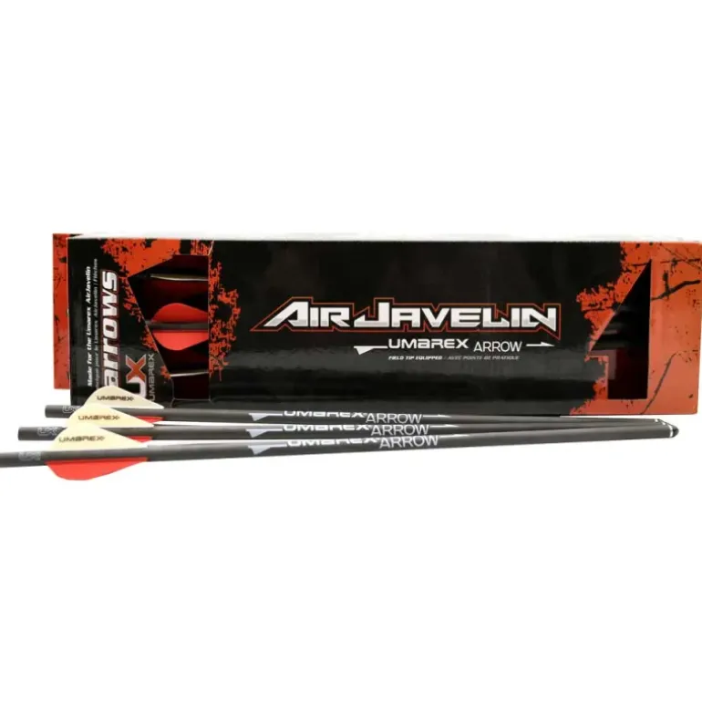 6 Flèches Airjavelin pointe field tip fibre de carbone 37,8cm