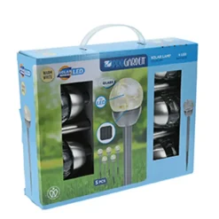 5 Lampes solaire avec boule en verre