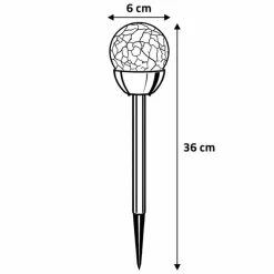 5 Lampes solaire avec boule en verre