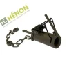3 Pièges raton laveur couvre-main tube 9cm métal chaîne 30cm