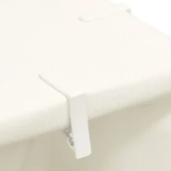 4 Serres-Nappes de table blanc 6,2 x 6,2 x 1,5 cm