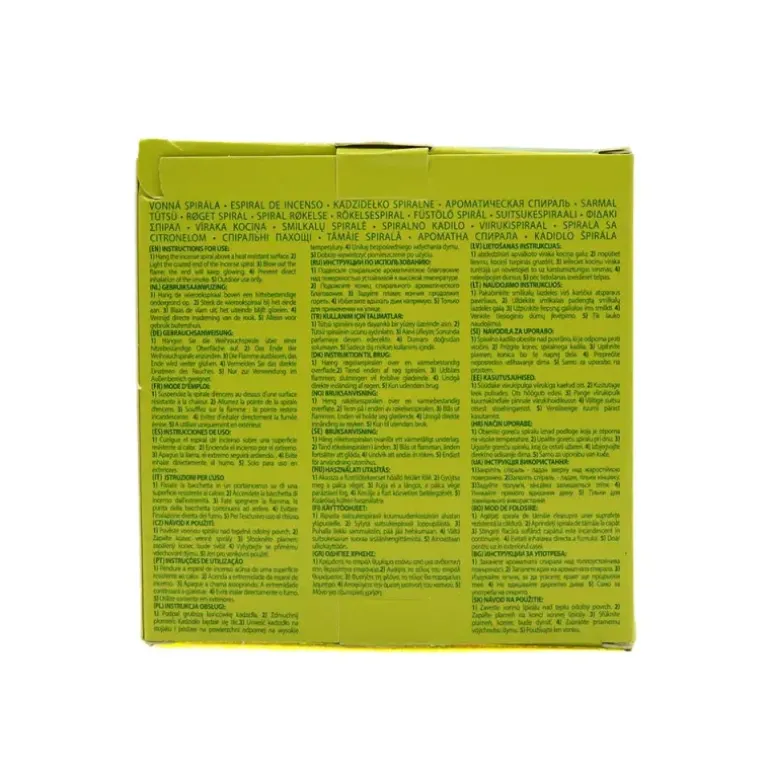 3 Spirales d'encens anti-moustique 8h citronnelle métal argenté