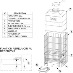 Abreuvoir automatique multi-animaux 20 L Gaun