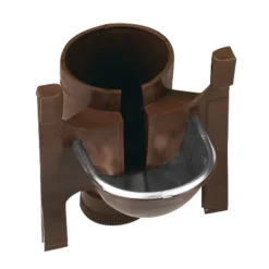 Abreuvoir de cage coupelle inox porte bouteille marron - GAUN