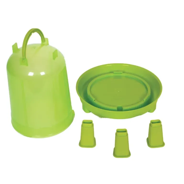 Abreuvoir gradué sur pied avec poignée vert 3L