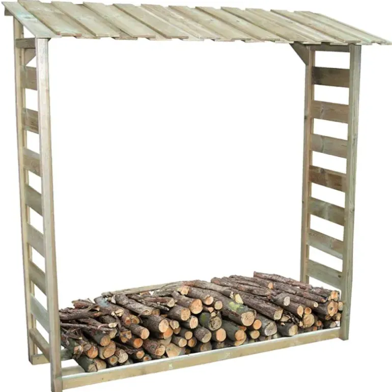 Abri bûches en bois 1,8 stères 170 x 46 x 182 cm