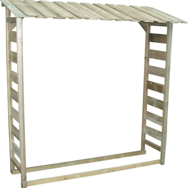 Abri bûches en bois 1,8 stères 170 x 46 x 182 cm