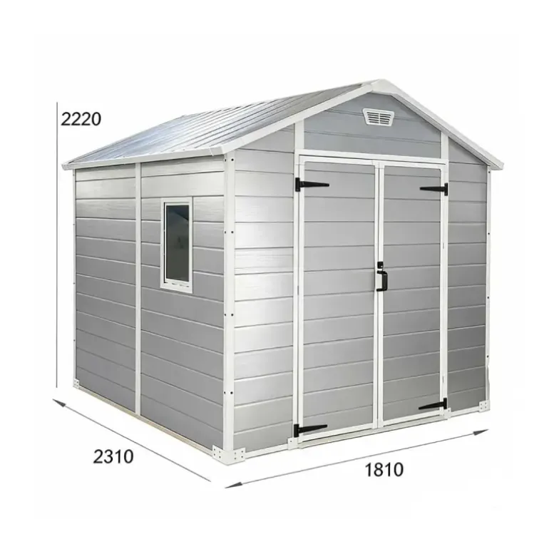Abri de jardin Lys en plastique hauteur 222 cm - 2 portes 4,18m²