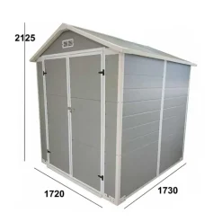 Abri de jardin Lys en plastique hauteur 212,5 cm- 2 portes 2,97m²