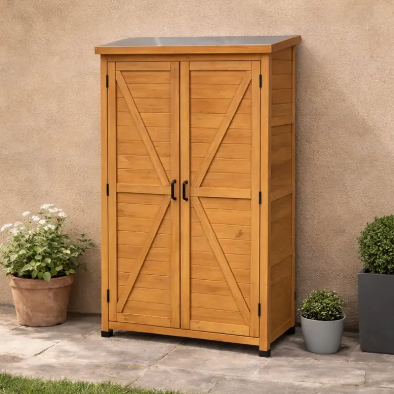 Abri de jardin Sambre en bois Hauteur 174 cm - 2 portes 0,44m²