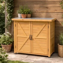 Abri de jardin Sambre en bois Hauteur 93 cm - 2 portes 0,36m²