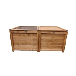 Abris poussins en bois 2 compartiments 83 x 49 x 36 cm