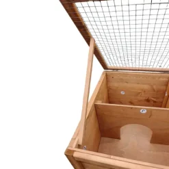 Abris poussins en bois 2 compartiments 83 x 49 x 36 cm