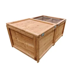 Abris poussins en bois 2 compartiments 83 x 49 x 36 cm