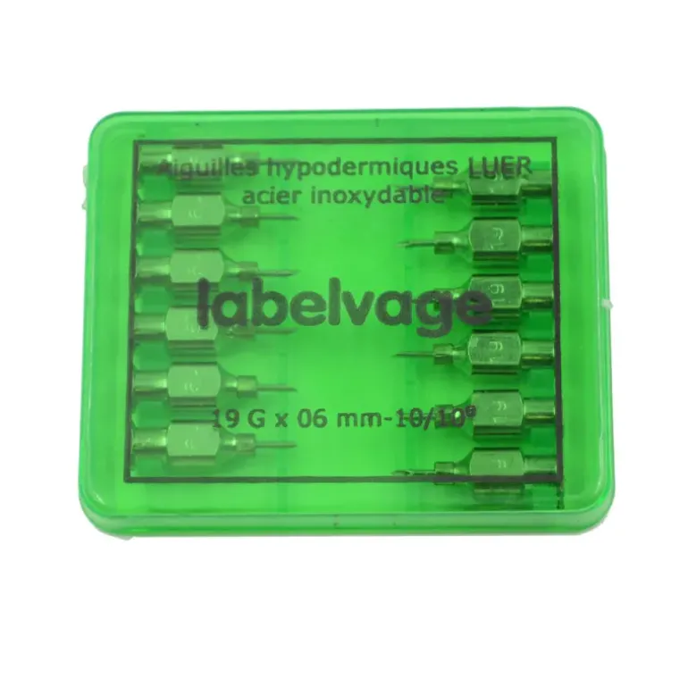 Aiguilles réutilisables acier inoxydable triple biseau Volailles - Ovins - Bovins par lot de 12