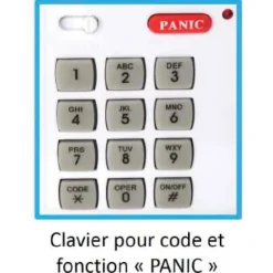 Alarme clavier No panic sirène 90dB 4 modes 13.5x10.5x3.7 cm
