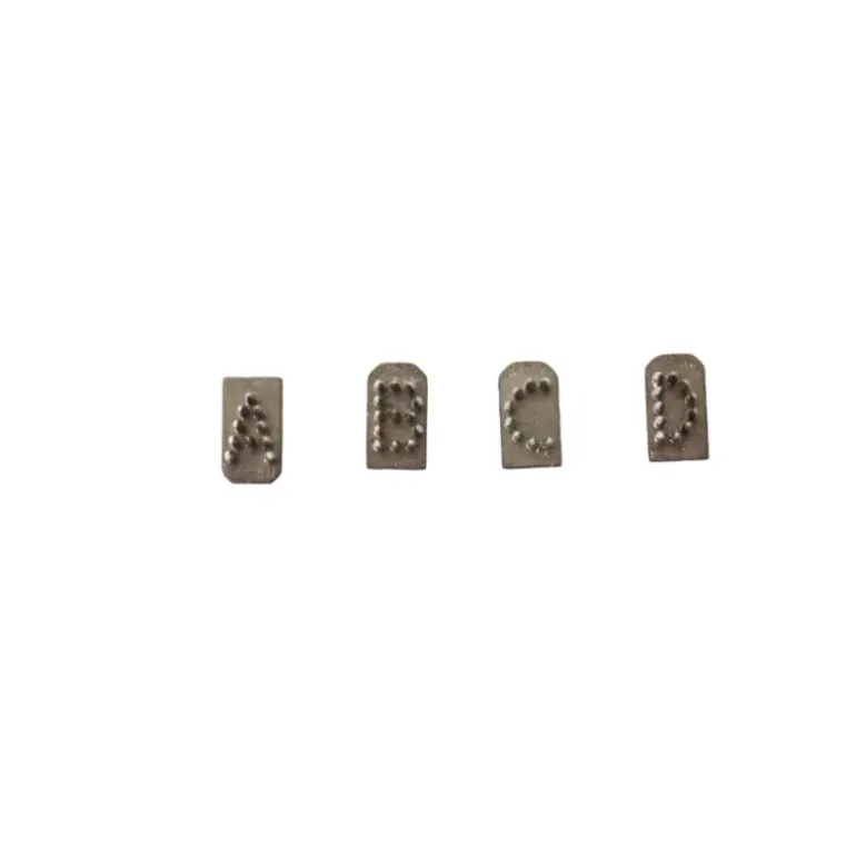 Alphabet pour pince à tatouer 5mm – Lettres A à Z sans I,O,Q