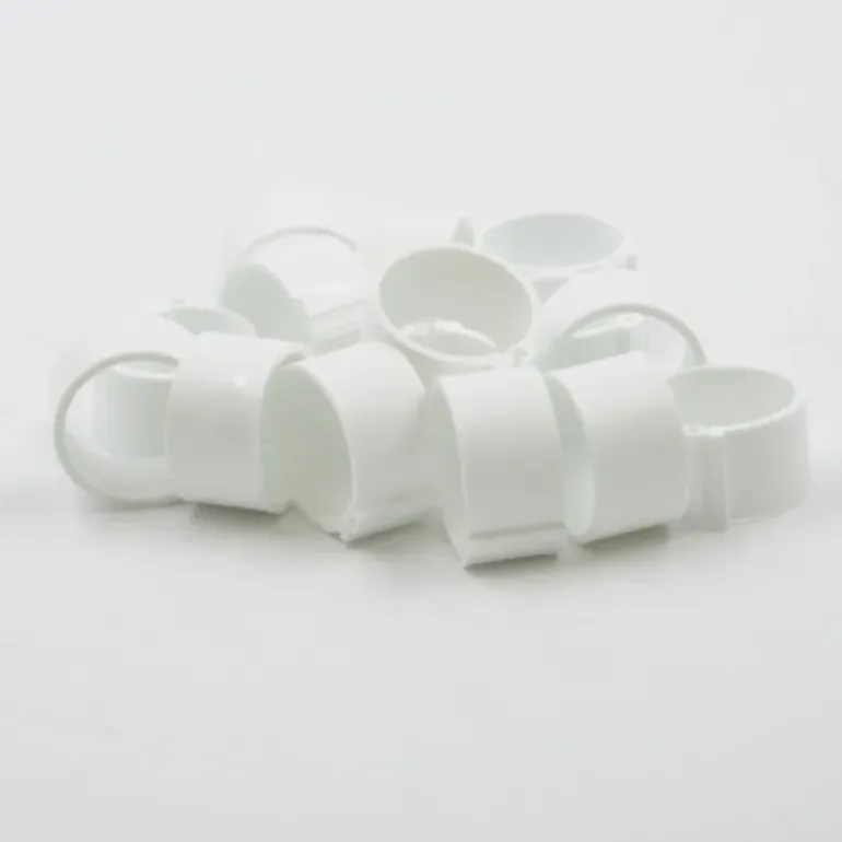 Bagues à clip éco Ø25mm par 50 pièces blanc
