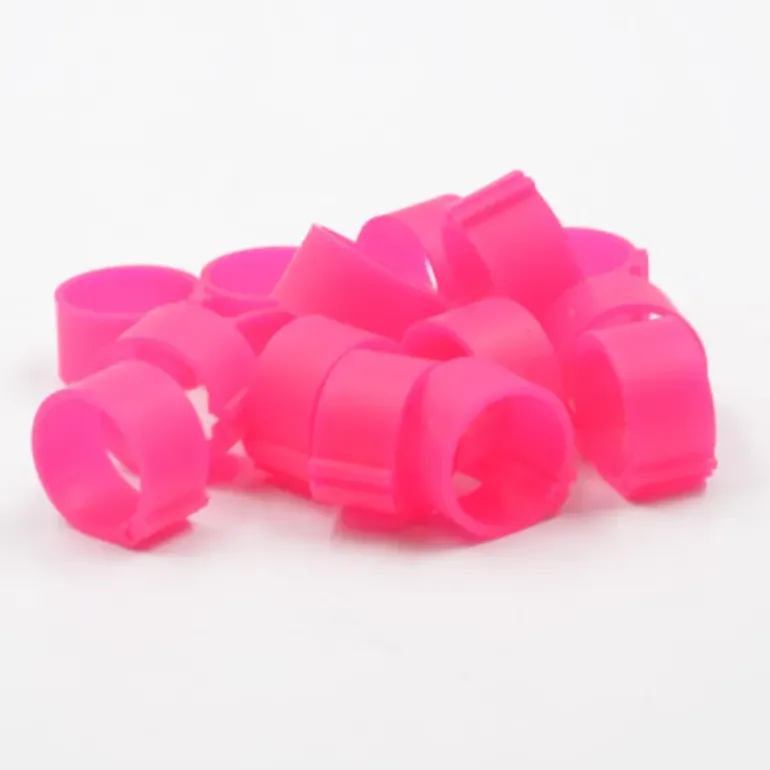 Bagues à clip éco Ø20mm par 50 pièces Jaune Fluo