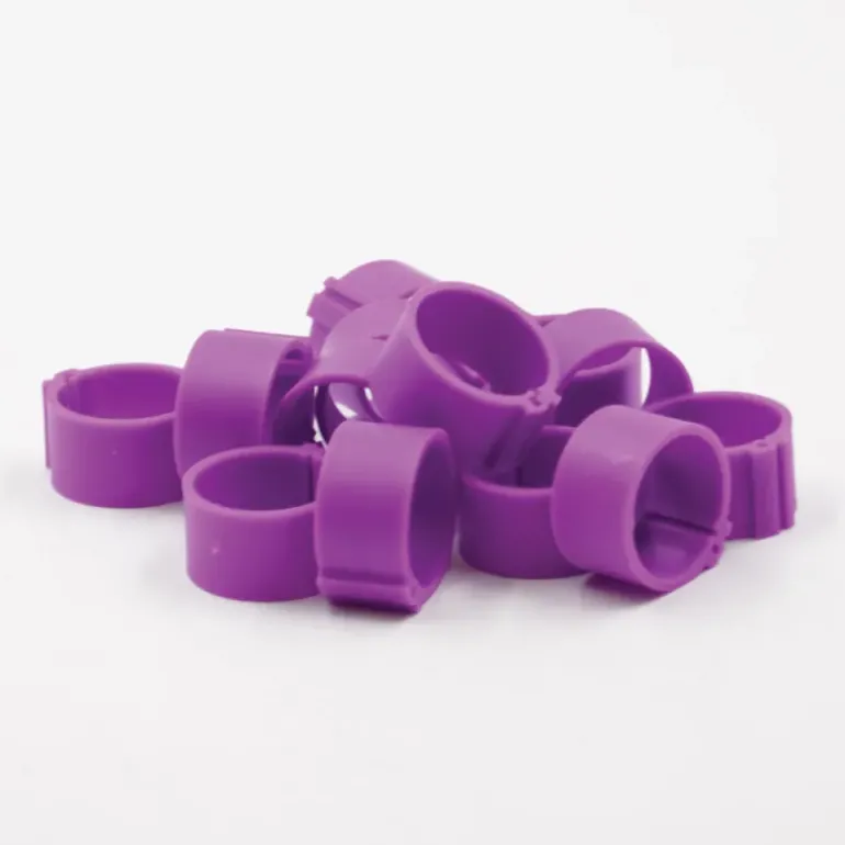 Bagues à clip éco Ø25mm par 50 pièces Mauve