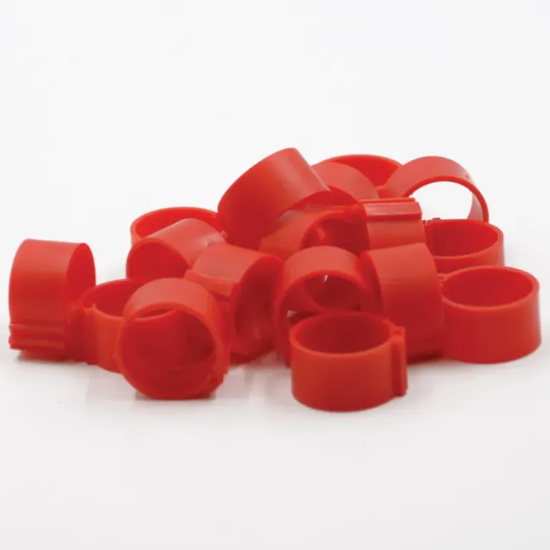 Bagues à clip éco Ø25mm par 50 pièces rouge