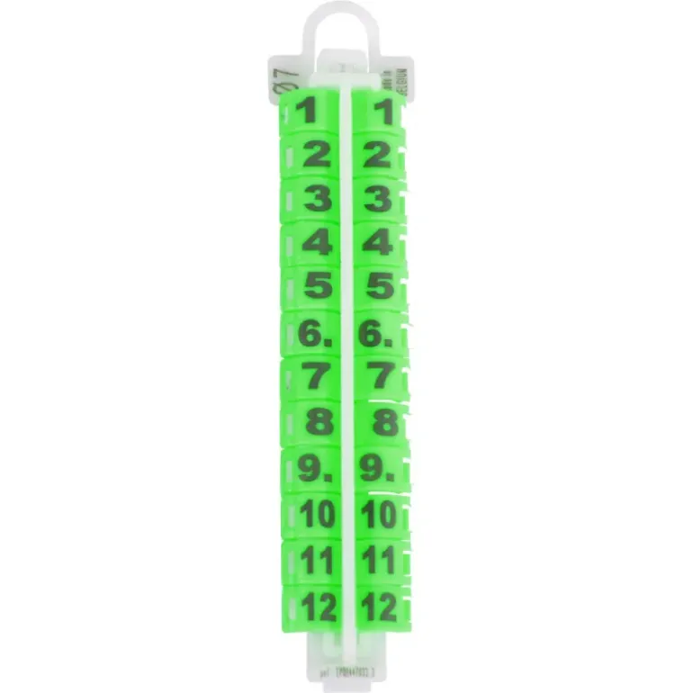 Bagues à clip numérotation laser Vert - RING4WINGS