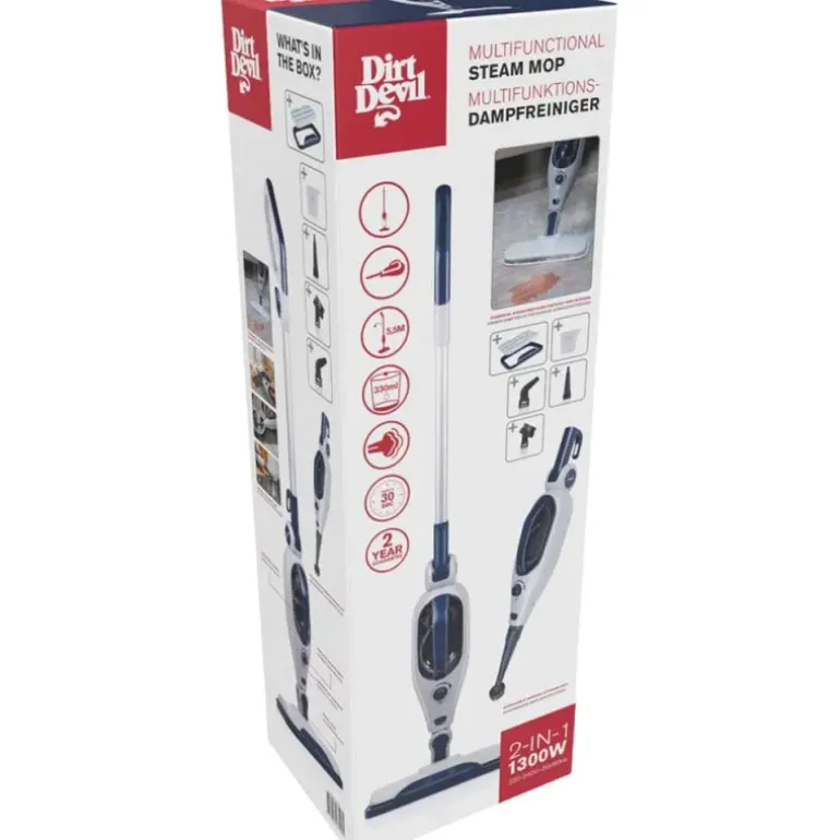 Balai vapeur 2-en-1 nettoyeur à vapeur 1300W