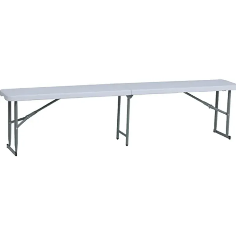 Banc de jardin pliable blanc 180 X 27 X 43 cm 3 personnes