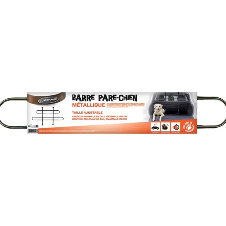 Barre pare-chien métallique ajustable 85-140cm H60-110cm
