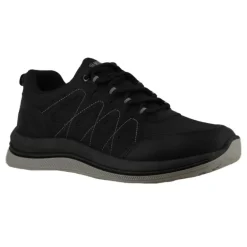 Baskets de marche homme synthétiques noires - Tige basse