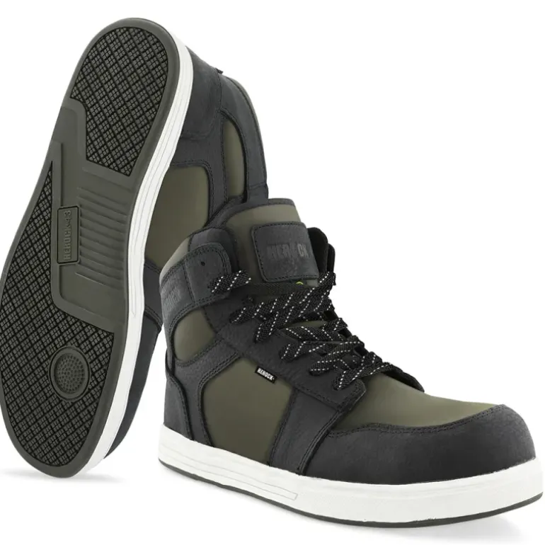 Baskets de sécurité Saron - Certifiées S3S - Kaki/Noir - Herock