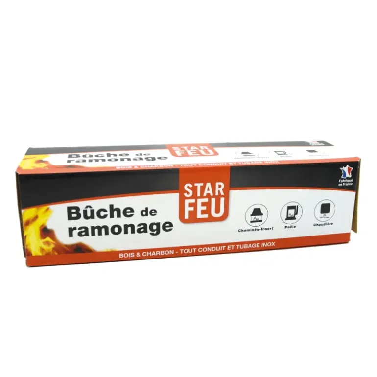 Bûche de ramonage nettoyage et entretien cheminée