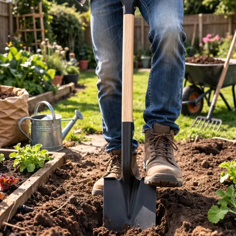Bêche Progarden® 115 cm - Manche en bois robuste
