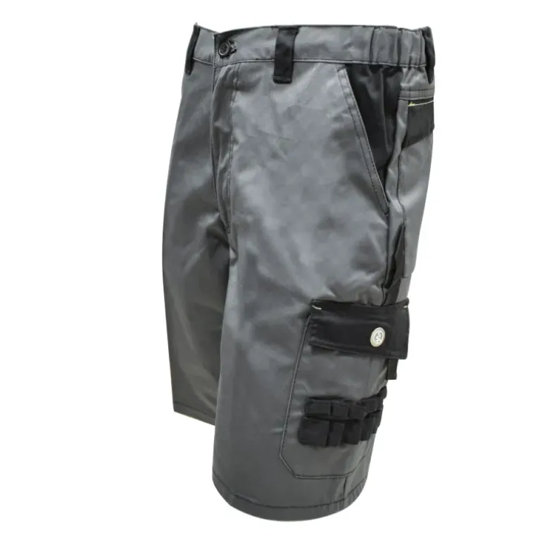 Bermuda de travail 4 poches polyester coton gris noir 38 à 52