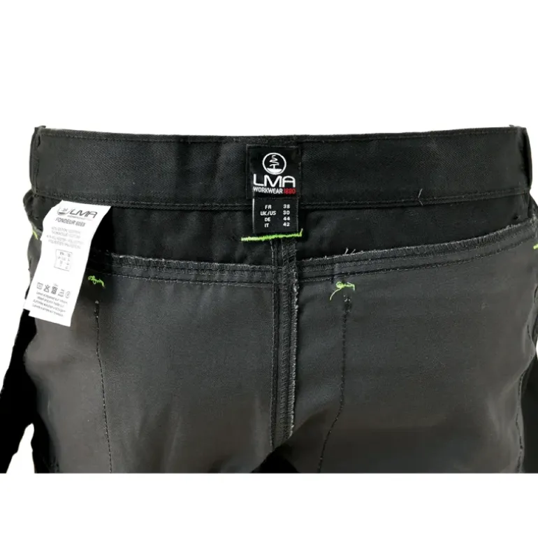 Bermuda de travail 4 poches polyester coton gris noir 38 à 52