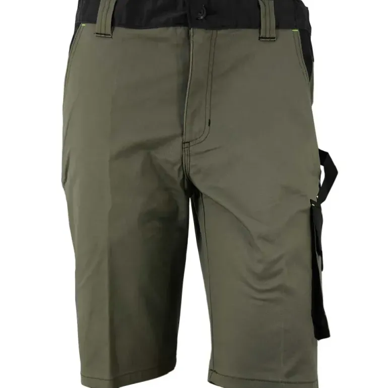 Bermuda de travail homme ULYSSE coton polyester kaki gris 38 à 50