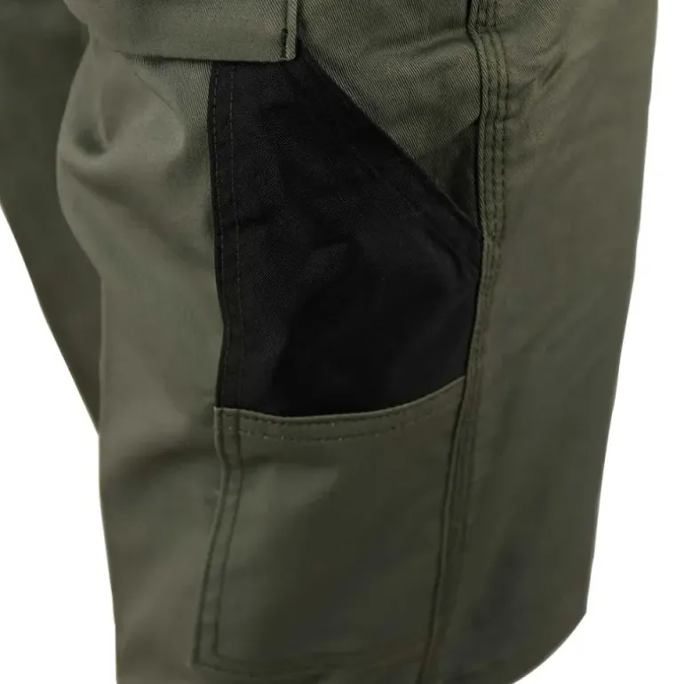 Bermuda de travail homme ULYSSE coton polyester kaki gris 38 à 50
