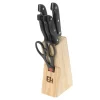 Bloc 5 Couteaux acier inoxydable + 1 ciseaux