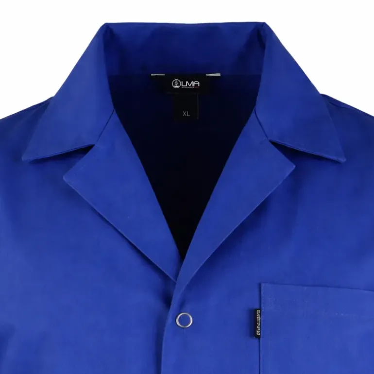 Blouse Homme Manches Longues Limeur LMA® en Coton Bleu - 240 g/m²