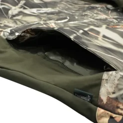 Blouson chasse softshell 4 poches polyester camo kaki S à 3XL