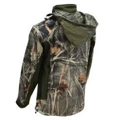 Blouson chasse softshell 4 poches polyester camo kaki S à 3XL
