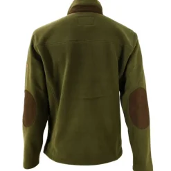 Blouson Polaire Brodé polyester kaki marron taille M à 4XL