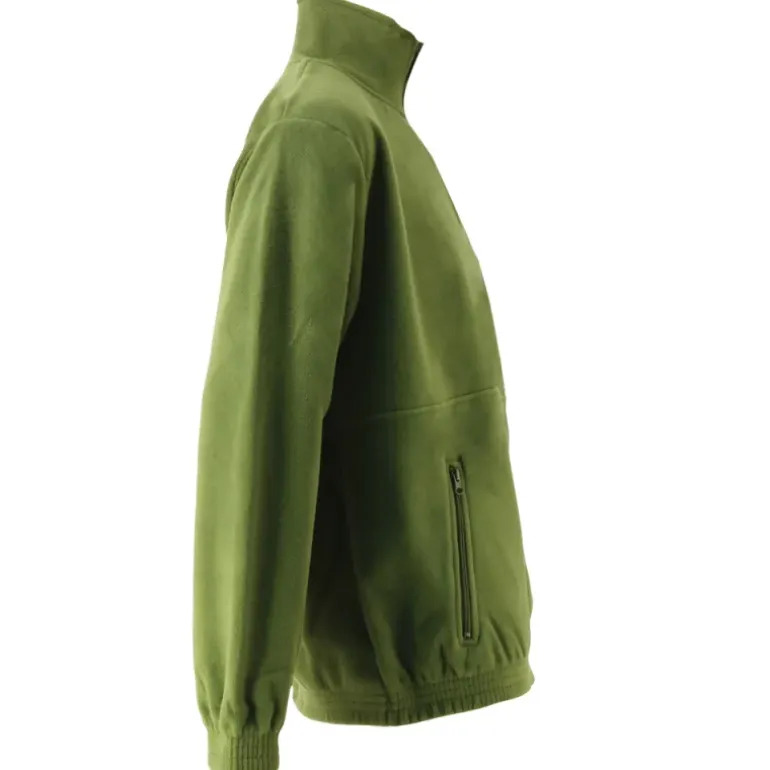 Blouson polaire broderie canard 2 poches polyester kaki M à 3XL