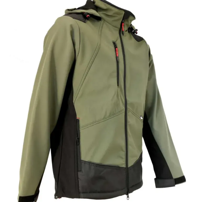 Blouson Softshell River polaire polyester kaki noir M à 3XL