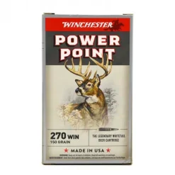 Boite de 20 Balles Power-point Super X pointe molle plomb 270win