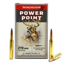 Boite de 20 Balles Power-point Super X pointe molle plomb 270win