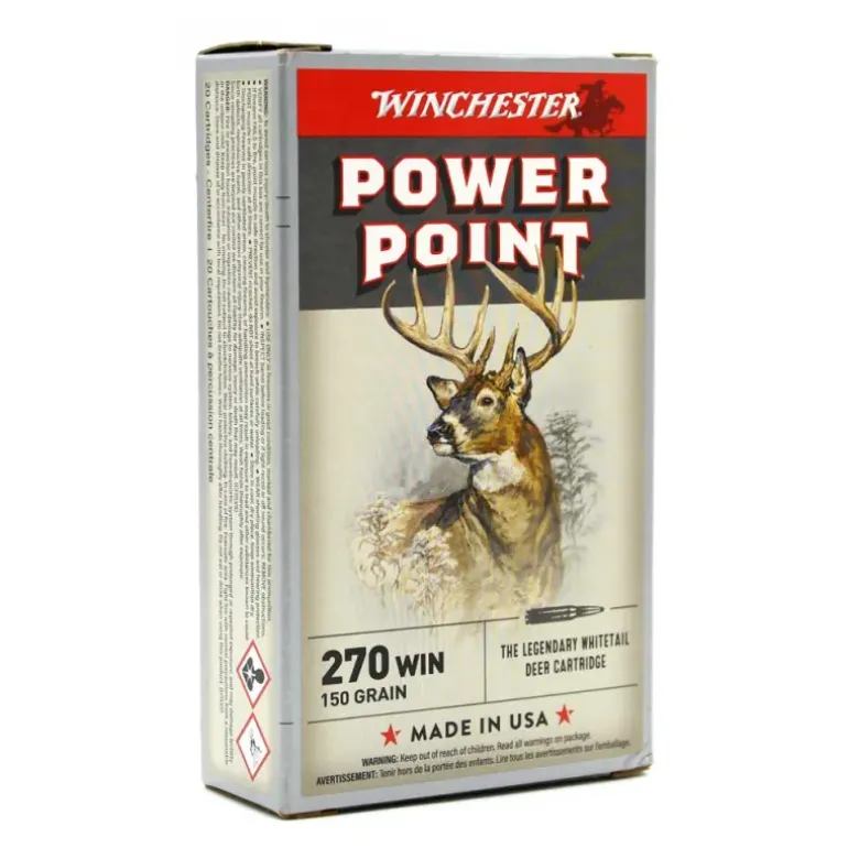 Boite de 20 Balles Power-point Super X pointe molle plomb 270win